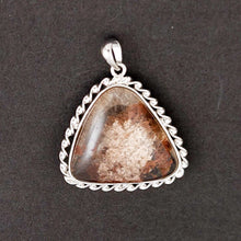 Load image into Gallery viewer, Brown Natural Multi-Inclusion Quartz Crystal Sterling Silver Necklace