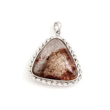Load image into Gallery viewer, Brown Natural Multi-Inclusion Quartz Crystal Sterling Silver Necklace