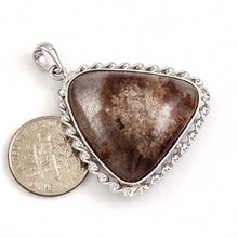Load image into Gallery viewer, Brown Natural Multi-Inclusion Quartz Crystal Sterling Silver Necklace