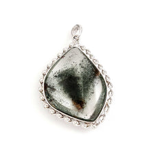 Load image into Gallery viewer, Dark Aqua Quartz Crystal Sterling Silver Pendant
