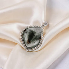 Load image into Gallery viewer, Dark Aqua Quartz Crystal Sterling Silver Pendant