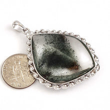 Load image into Gallery viewer, Dark Aqua Quartz Crystal Sterling Silver Pendant