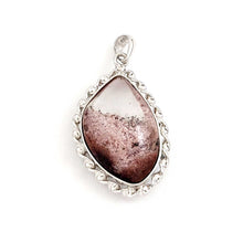 Load image into Gallery viewer, Dark Pink Scenic Quartz Sterling Silver Pendant