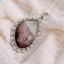 Load image into Gallery viewer, Dark Pink Scenic Quartz Sterling Silver Pendant