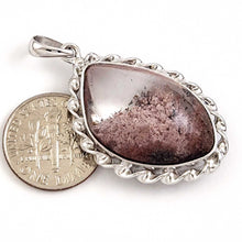 Load image into Gallery viewer, Dark Pink Scenic Quartz Sterling Silver Pendant