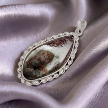 Load image into Gallery viewer, Hazel Natural Multi-Inclusion Quartz Crystal Silver Pendant