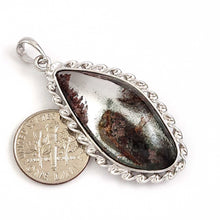 Load image into Gallery viewer, Hazel Natural Multi-Inclusion Quartz Crystal Silver Pendant