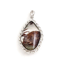 Load image into Gallery viewer, Black Brown Quartz Crystal Sterling Silver Pendant