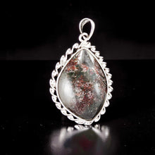 Load image into Gallery viewer, Olive Green Quartz Crystal Sterling Silver Pendant