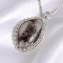 Load image into Gallery viewer, Olive Green Quartz Crystal Sterling Silver Pendant
