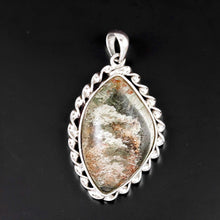 Load image into Gallery viewer, Sterling Silver Peach Green Scenic Quartz Pendant
