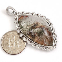 Load image into Gallery viewer, Sterling Silver Peach Green Scenic Quartz Pendant