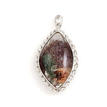 Load image into Gallery viewer, Peach Grey Quartz Crystal Sterling Silver Pendant