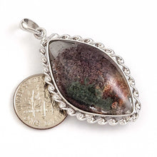 Load image into Gallery viewer, Peach Grey Quartz Crystal Sterling Silver Pendant