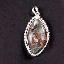 Load image into Gallery viewer, Pink Ash Natural Multi-Inclusion Quartz Crystal Silver Pendant