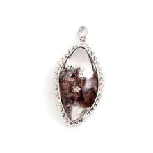 Load image into Gallery viewer, Pink Ash Natural Multi-Inclusion Quartz Crystal Silver Pendant