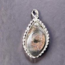 Load image into Gallery viewer, Tan Scenic Quartz Crystal Sterling Silver Pendant