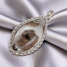 Load image into Gallery viewer, Tan Scenic Quartz Crystal Sterling Silver Pendant