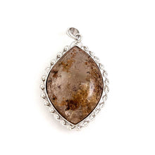 Load image into Gallery viewer, Amber Tan Quartz Crystal Sterling Silver Pendant