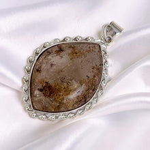 Load image into Gallery viewer, Amber Tan Quartz Crystal Sterling Silver Pendant