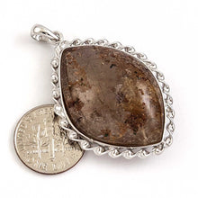 Load image into Gallery viewer, Amber Tan Quartz Crystal Sterling Silver Pendant