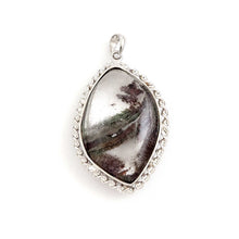 Load image into Gallery viewer, Light Gray Quartz Crystal Sterling Silver Pendant