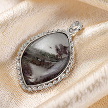 Load image into Gallery viewer, Light Gray Quartz Crystal Sterling Silver Pendant