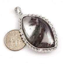 Load image into Gallery viewer, Light Gray Quartz Crystal Sterling Silver Pendant