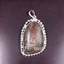 Load image into Gallery viewer, Dark Gray Scenic Quartz Sterling Silver Pendant