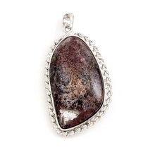 Load image into Gallery viewer, Dark Gray Scenic Quartz Sterling Silver Pendant