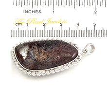 Load image into Gallery viewer, Dark Gray Scenic Quartz Sterling Silver Pendant
