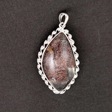 Load image into Gallery viewer, Pink Gray Quartz Crystal Sterling Silver Pendant