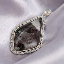 Load image into Gallery viewer, Charcoal Quartz Crystal Sterling Silver Pendant