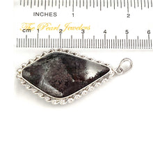 Load image into Gallery viewer, Charcoal Quartz Crystal Sterling Silver Pendant