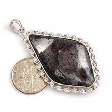 Load image into Gallery viewer, Charcoal Quartz Crystal Sterling Silver Pendant