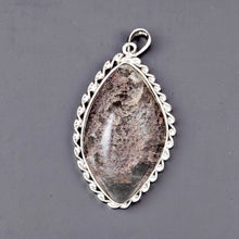 Load image into Gallery viewer, Slate Gray Quartz Crystal Sterling Silver Pendant