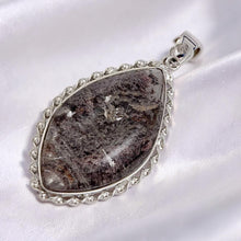 Load image into Gallery viewer, Slate Gray Quartz Crystal Sterling Silver Pendant