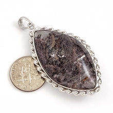 Load image into Gallery viewer, Slate Gray Quartz Crystal Sterling Silver Pendant
