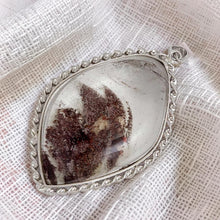 Load image into Gallery viewer, Baroque Beige Quartz Crystal Statement Sterling Silver Pendant