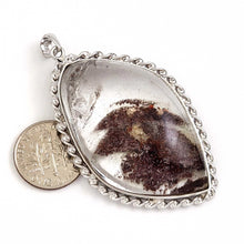 Load image into Gallery viewer, Baroque Beige Quartz Crystal Statement Sterling Silver Pendant