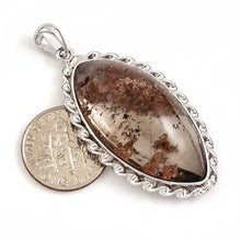 Load image into Gallery viewer, Hazel Gray Quartz Crystal Sterling Silver Pendant