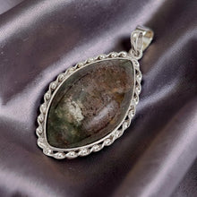 Load image into Gallery viewer, Olive Smoke Quartz Crystal Sterling Silver Pendant