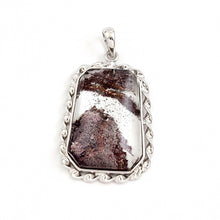 Load image into Gallery viewer, Sterling Silver Grey Pink Scenic Quartz Crystal Pendant