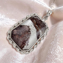 Load image into Gallery viewer, Sterling Silver Grey Pink Scenic Quartz Crystal Pendant