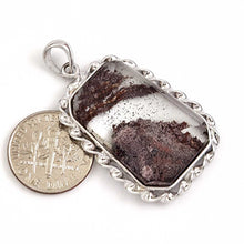 Load image into Gallery viewer, Sterling Silver Grey Pink Scenic Quartz Crystal Pendant