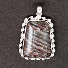Load image into Gallery viewer, Sterling Silver Ash Pink Scenic Quartz Crystal Pendant