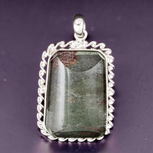 Load image into Gallery viewer, Olive Green Scenic Quartz Crystal Sterling Silver Pendant