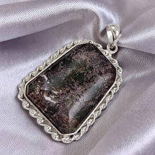 Load image into Gallery viewer, Pink Olive Quartz Crystal Sterling Silver Pendant