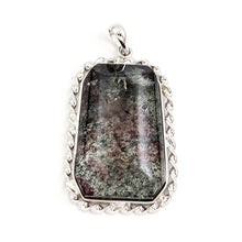 Load image into Gallery viewer, Grey Scenic Quartz Crystal Sterling Silver Pendant
