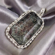 Load image into Gallery viewer, Grey Scenic Quartz Crystal Sterling Silver Pendant